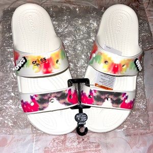 NEW Classic Crocs Tie-Dye Graphic Sandal
